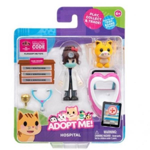 REI TOYS ADOPT ME HOSPITAL CON DOTTOR HEART GINGER CAT E ACCESSORI